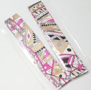 ⤵️⤵️2pc Pink Asymmetric Design Satin Scarves